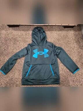 Under Armour Kids' Teal Hoodie with Big Logo